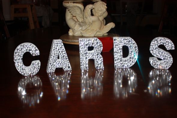 My DIY card table CARDS sign
