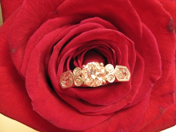 Show me your 3 stone rings with carats of stones! :  wedding 3 stone 1 three stone 1 carat engagement ring ring porn ring 3 stone three stone engagement picture side stones IMG 1560