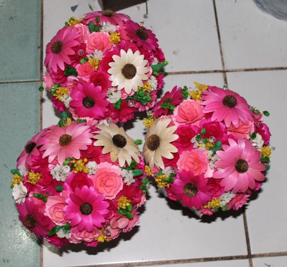 My wooden flowers are finished!!