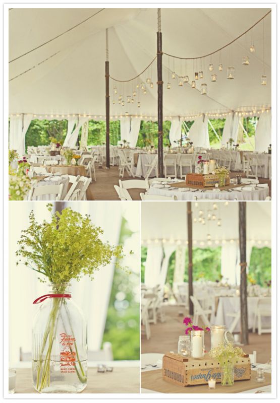  for the night Help wedding lighting diy decor Mason Jar Pole Tent
