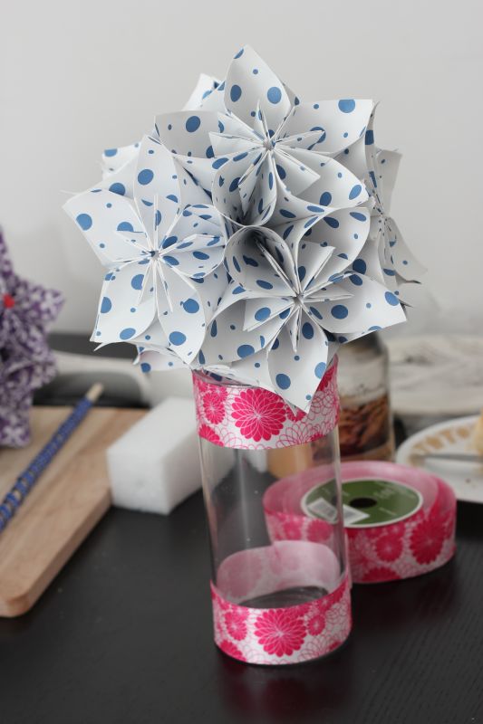 Prototype Kusudama Centerpiece :  wedding ceremony decoration reception diy wedding pink origami beads IMG 3388