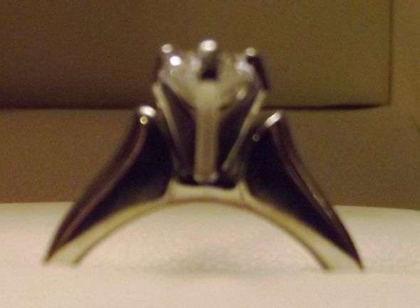 Mine is a Cathedral Channel Set Diamond Ring :  wedding wedding ring engagement ring 215 carat round diamond three rings Ring Profile