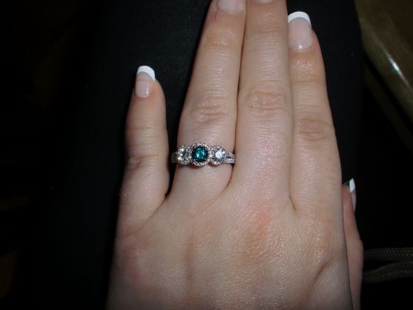 Blue Diamonds : wedding blue diamond engagement ring CIMG0387