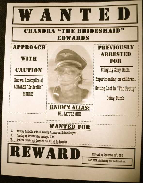 Bridesmaid Invitations (Wanted Posters)