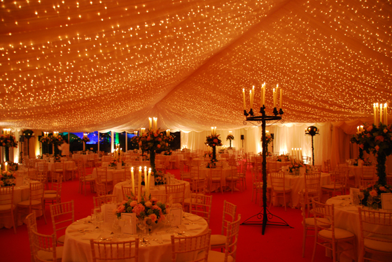 wedding Tent Lights3 and lighting will set the mood for an outdoor wedding