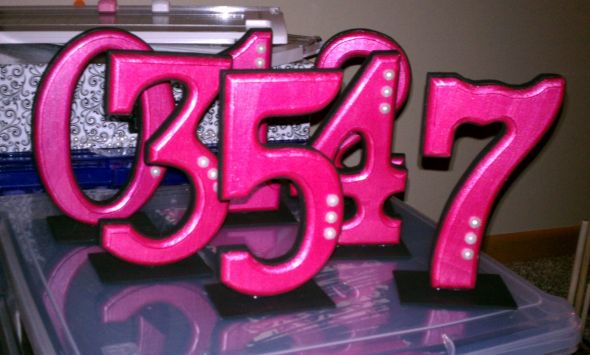 DIY TABLE NUMBERS