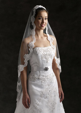wedding dresses catholic lace veil