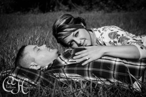 Vintage/Overalls Engagement Session :  wedding bandana country creek engagement fall guitar overalls pictures ring tree vintage IMG 4557 S