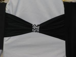 WANTED - White/Black Damask Wedding Supplies, Black 6ft. Rectangle Table Linens :  wedding damask wedding decor teal black white yellow inspiration ceremony diy reception Damask Chair Band