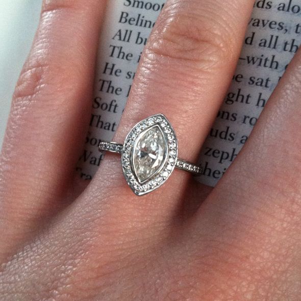 Marquise & Pear e-rings..show them off!!! RING PORN :  wedding wedding rings engagement rings rings marquise pear unique Ring 2