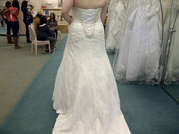 ivory wedding gown ivory or colored shoes wedding The Back Of Dress
