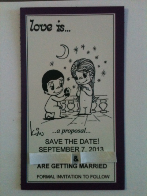 LOVE IS..... SAVE THE DATE MAGNET