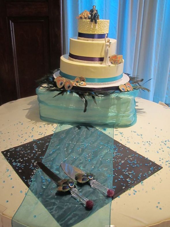  IMAG0900 Teal Purple or Fuschia Wedding Decor wedding Cake 