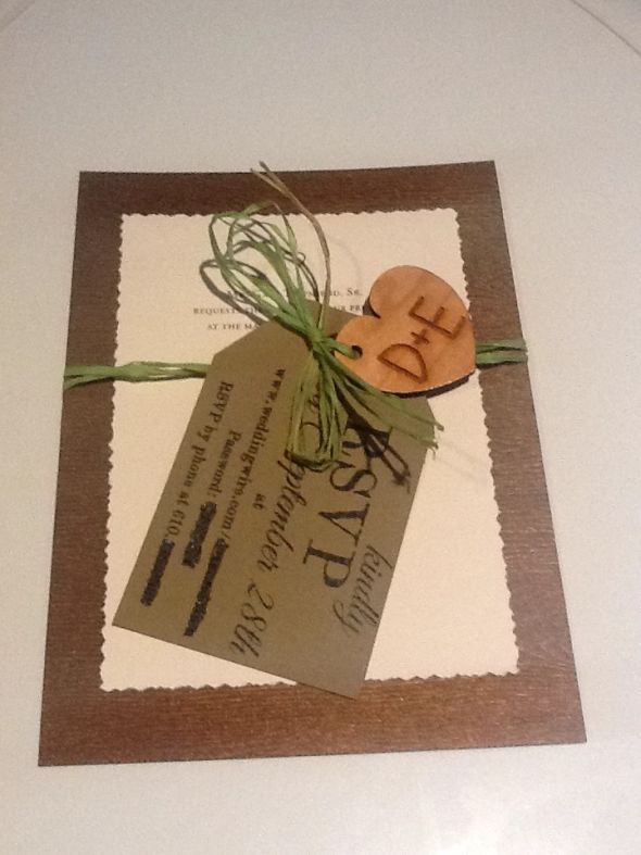 Rustic DIY invites are done!