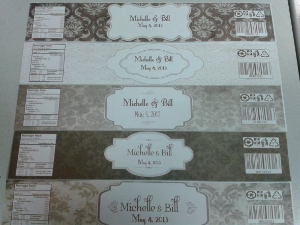 Vintage Water Bottle Labels