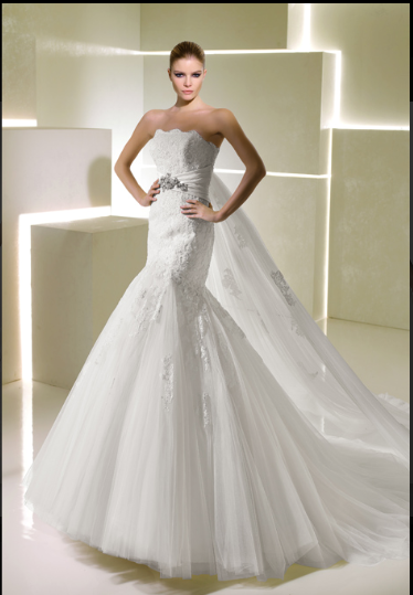 i've found my dress!!! :) :  wedding dress fishtail fitted lace mermaid wedding dress white Seduccion4