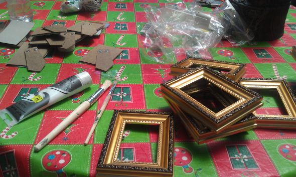 DIY chalkboard paint table numbers (