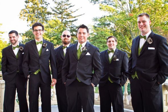 Groom and groomsmen Olive green