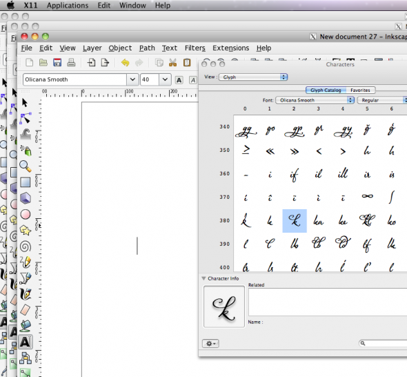 how to put fonts in inkscape mac