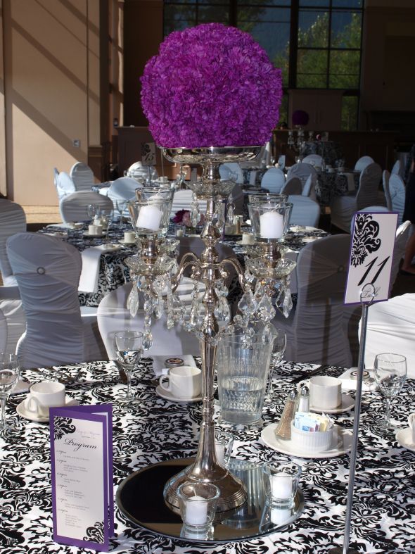 My Damask and Purple Wedding in the 