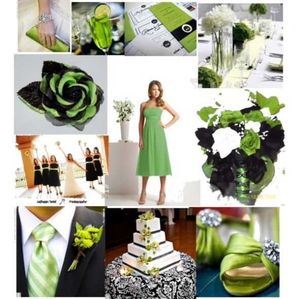 Lime Green and Black Wedding Decor Flowers wedding lime green black lime 