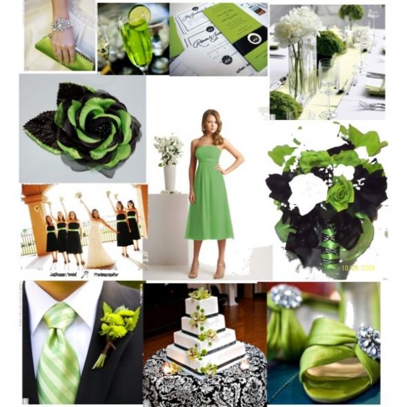 Lime Green and Black Wedding Decor Flowers wedding lime green black lime