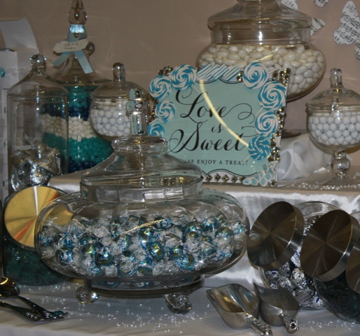 Wedding items for sale white light blue crystal