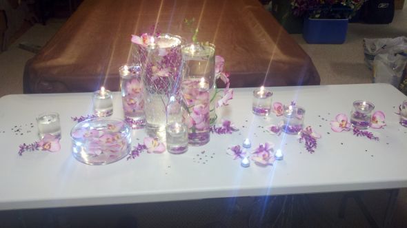 Floating Orchid Centerpieces wedding centerpiece orchid floating water