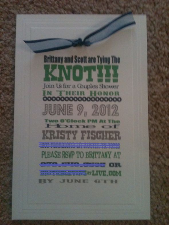 My DIY Couples Shower Invites