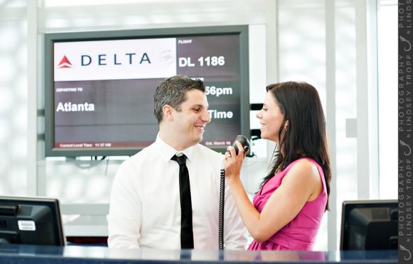 Airline Engagment Photo Shoot with P