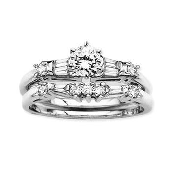 wedding rings angara blue diamond classic Round And Baguette Diamond 