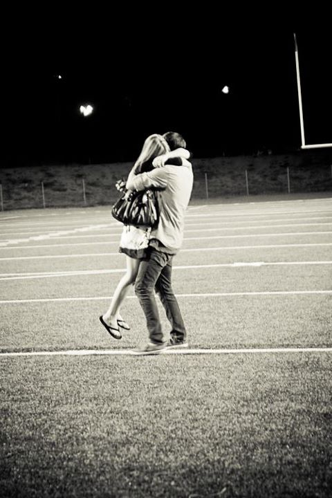 Our ACTUAL engagement - Not posed pics! :) Pic heavy :  wedding engagement football stadium ring IMG 1938