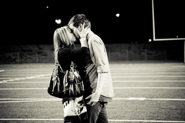 Our ACTUAL engagement - Not posed pics! :) Pic heavy :  wedding engagement football stadium ring IMG 1939