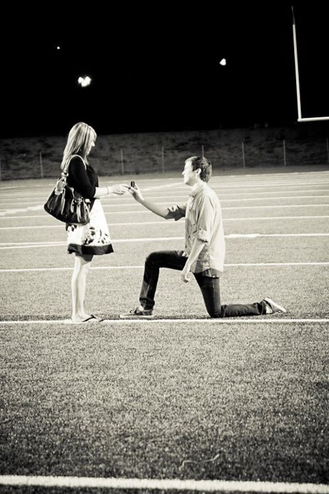 Our ACTUAL engagement - Not posed pics! :) Pic heavy :  wedding engagement football stadium ring Proposal