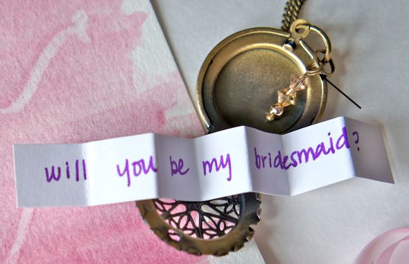 Will You be my Bridesmaid? :  wedding ask my bridesmaids bridesmaids diy engagement Locket Arrow