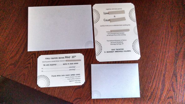 Art Deco invites made in Word