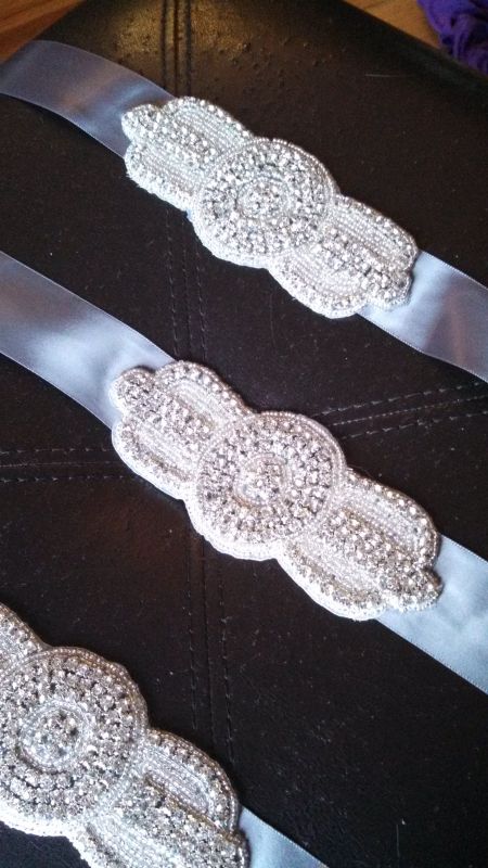 Silver Bridesmaids sashes...made the