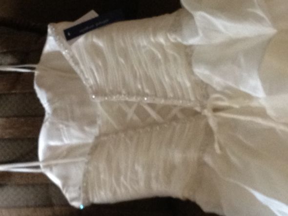Never been worn Alfred Angelo Wedding Dress! : wedding wedding dress unworn alfred angelo never been used dress for sale dress unused gold ceremony reception Dress Back