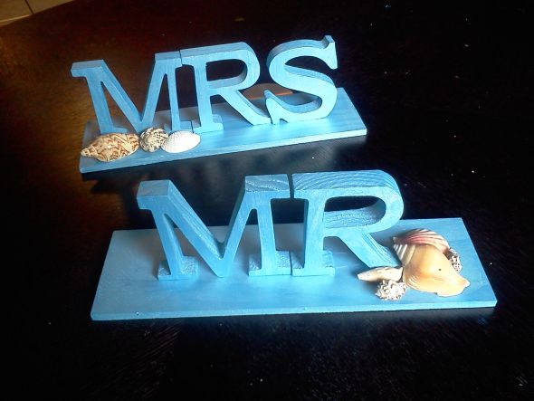 My beach wedding Mr. and Mrs. signs