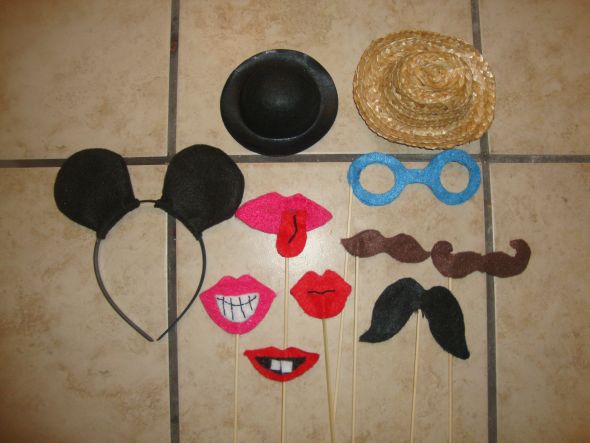 My photo props for polaroid guest book