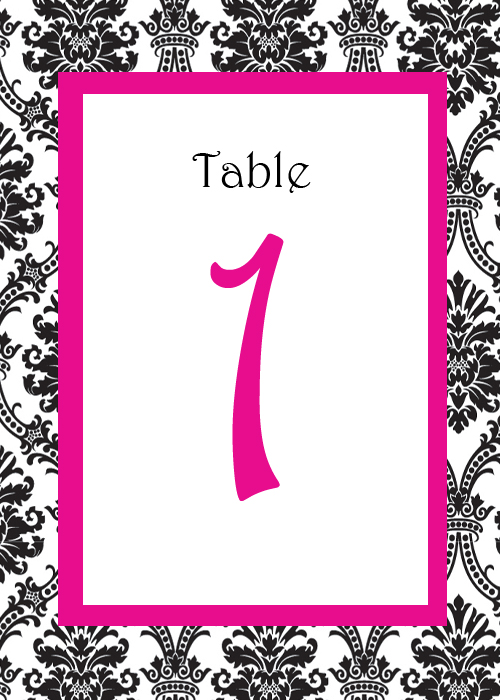 My DYI Damask Table Cards