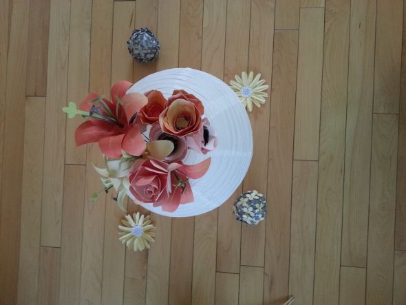 Paper flower centerpeice .. Thoughts
