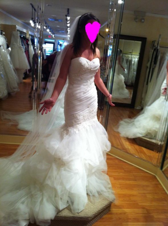 Help!  Which dress ooks better on me?!  Long with tons of pics! :  wedding IMG 1504