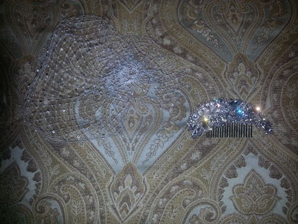 Diy birdcage veil and comb