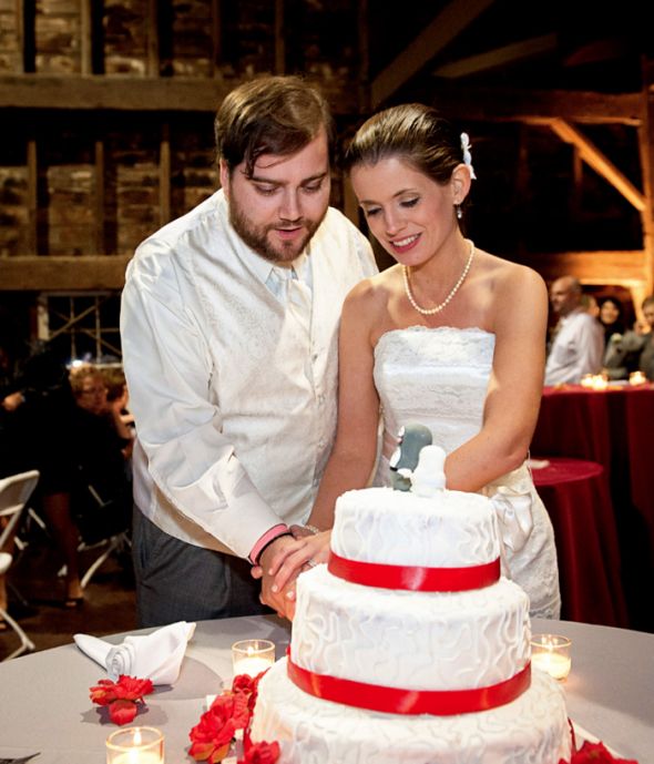 Cutting the cake
