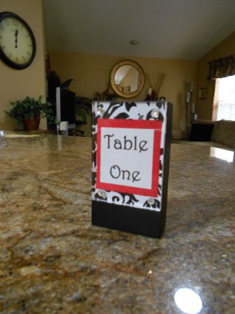 Damask Table Numbers DIY