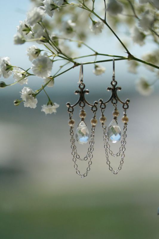 Delicate wedding earrings...
