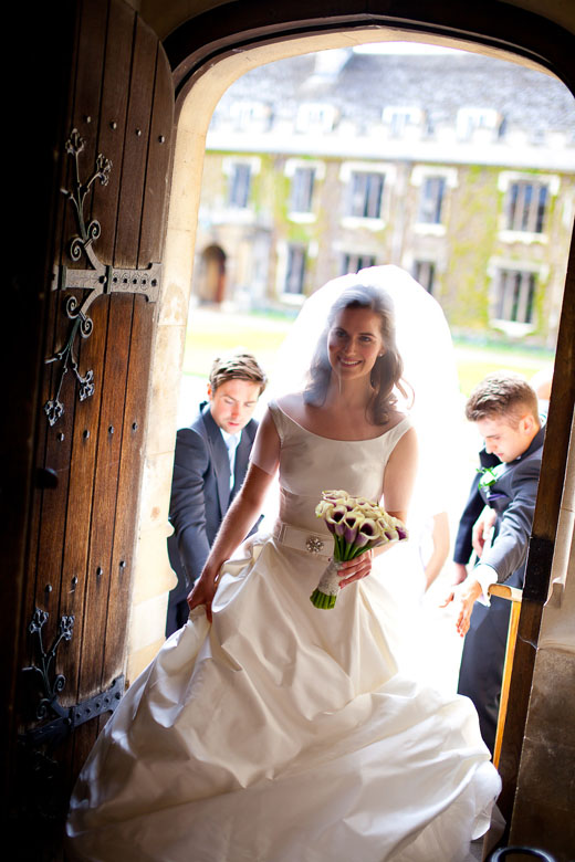 Happy bride arriving...