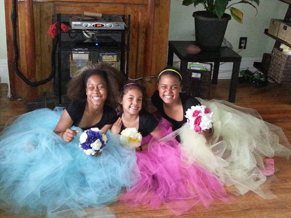 DIY flower girl skirts