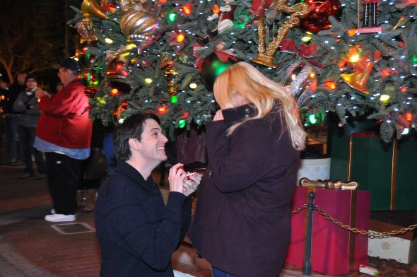 Christmas Eve Disneyland Engagement!